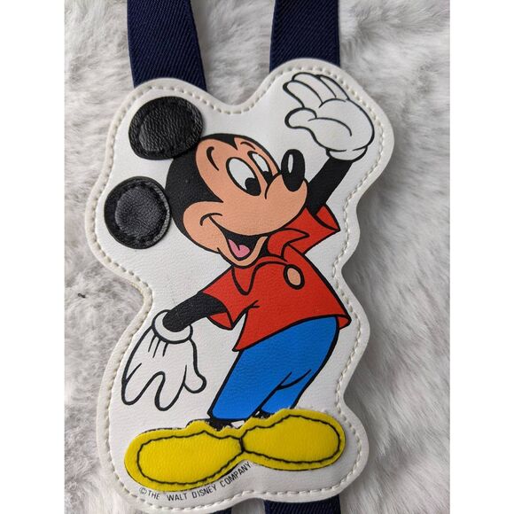 Vintage The Walt Disney Company Mickey Mouse and Crew elastic Suspenders Navy - Picture 3 of 4